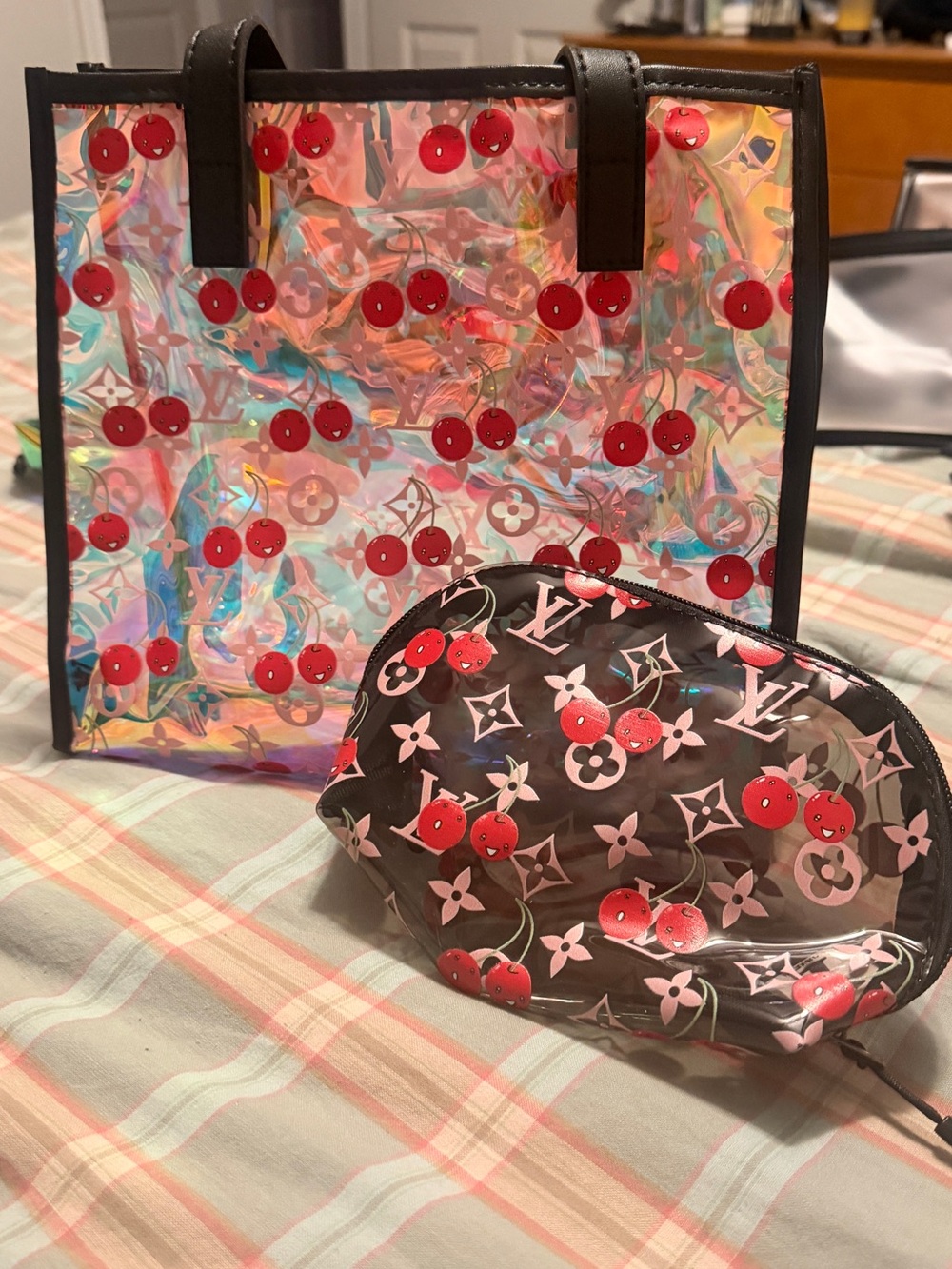 2pc set Stylish Tote & Cosmetic bag